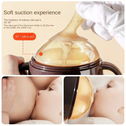 Baby Bottle 250/150Ml Silver Nanoparticle Antibacterial Baby Silicone Bottle Baby Weaning anti Suffocation Nipple Bottle