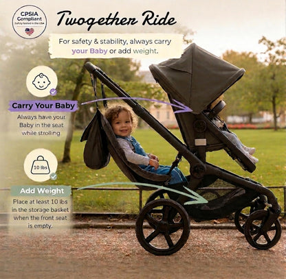 Hammock Seat Attachment. Alternative for Universal Stroller Board If You Need a Double Stroller for Infant and Toddler or Toddler Stroller 3-5 Year Old. Alternative for Stroller for Toddler