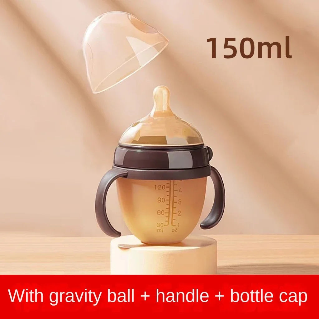 Baby Bottle 250/150Ml Silver Nanoparticle Antibacterial Baby Silicone Bottle Baby Weaning anti Suffocation Nipple Bottle