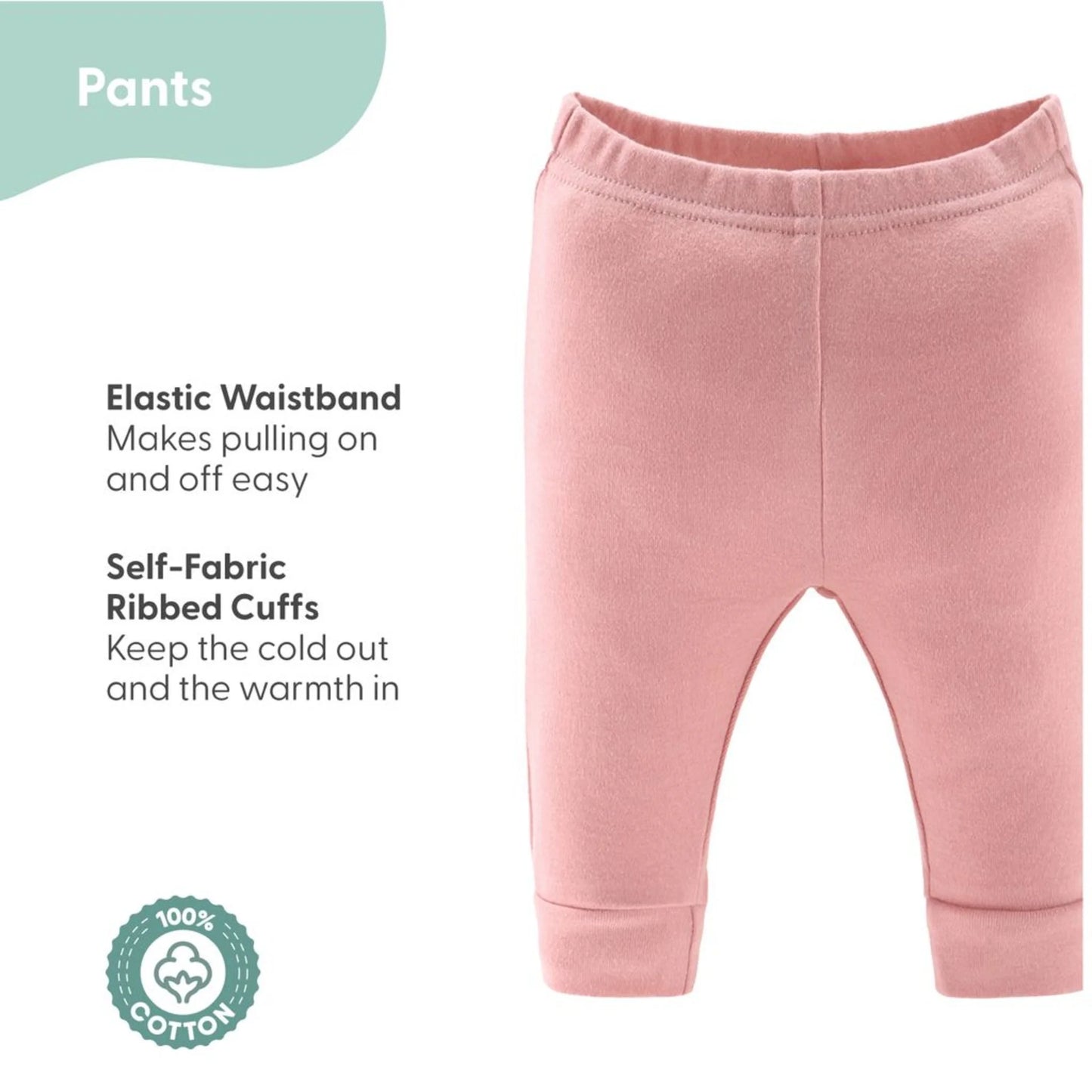 Baby Girl Pink Floral Elephant Cotton Layette Gift Set, Baby Clothes Essentials, 30-Piece