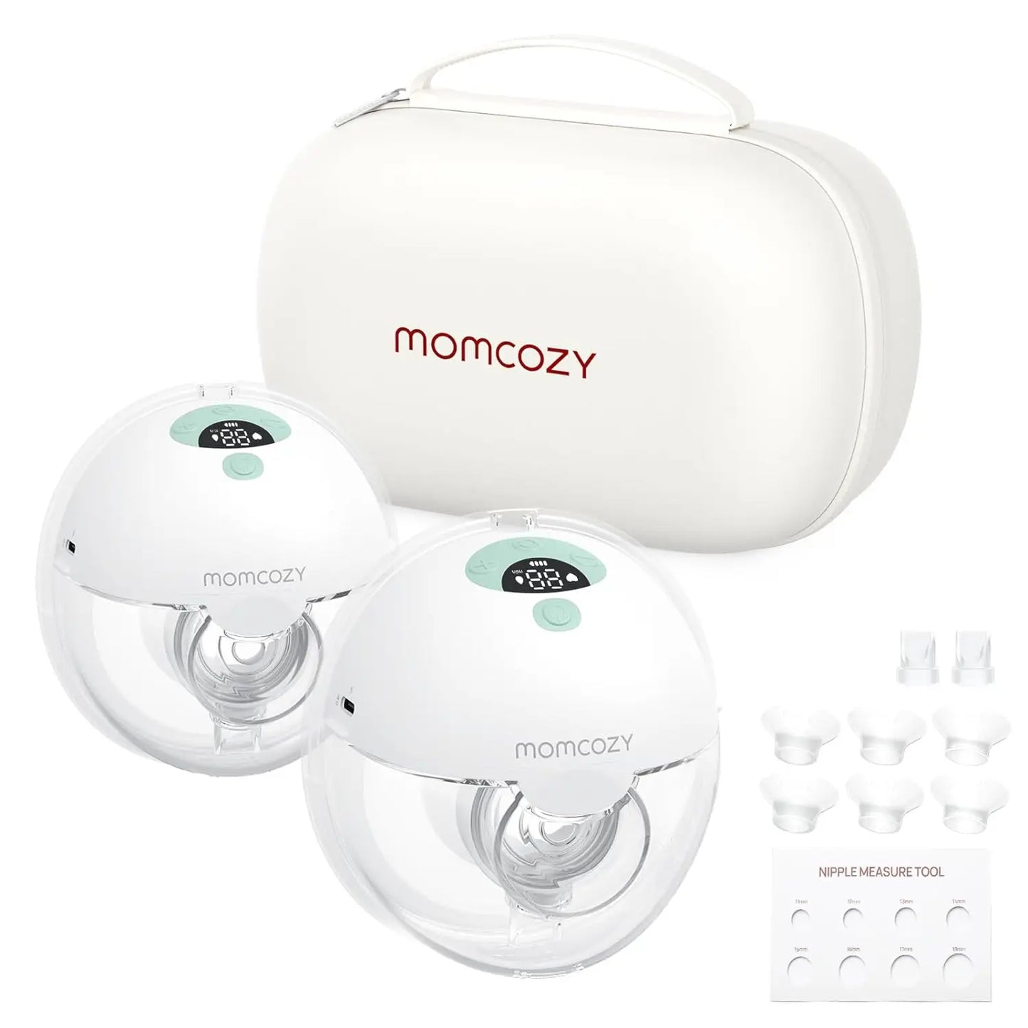Breast Pump Hands Free M5, Wearable Breast Pump of Baby Mouth Double-Sealed Flange with 3 Modes & 9 Levels, Electric