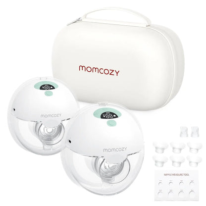 Breast Pump Hands Free M5, Wearable Breast Pump of Baby Mouth Double-Sealed Flange with 3 Modes & 9 Levels, Electric