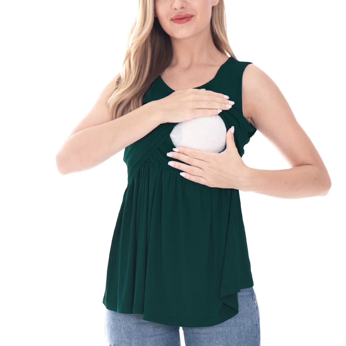 Female Sleeveless Maternity Tank Tops Breastfeeding Nursing Clothes