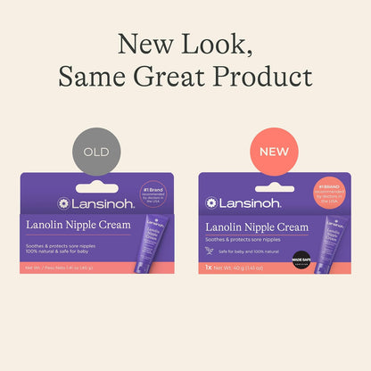 Lanolin Nipple Cream, 1.41 Ounces | Safe for Breastfeeding Baby, 100% Natural Nipple Butter, Breastfeeding Essentials, Postpartum Moms