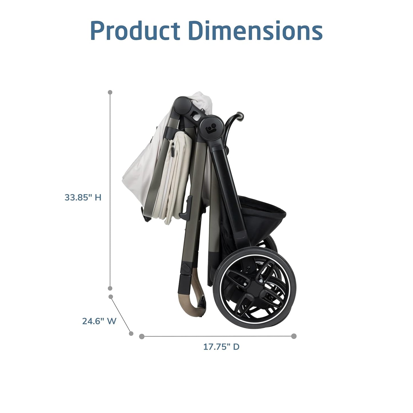 Zelia Pro 5-In-1 Travel System with Mico Pro Infant Car Seat and Baby Stroller Combo, Reversible Seat, Large Wheels, Adjustable Handle, Newborn to Toddler, Lightweight, Classic Oat