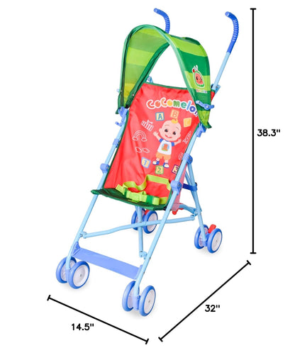 Sunny Days Entertainment  Official Umbrella Stroller with Canopy - Red Travel Stroller for Newborns Toddlers and Kids, Large | Alloy Steel Frame, 3 Point Harness, Rear Locking Brakes, 8 Wheels, 33 Lb Capacity, 6-36 Months, Folds 43.75 X 7 X 5 In