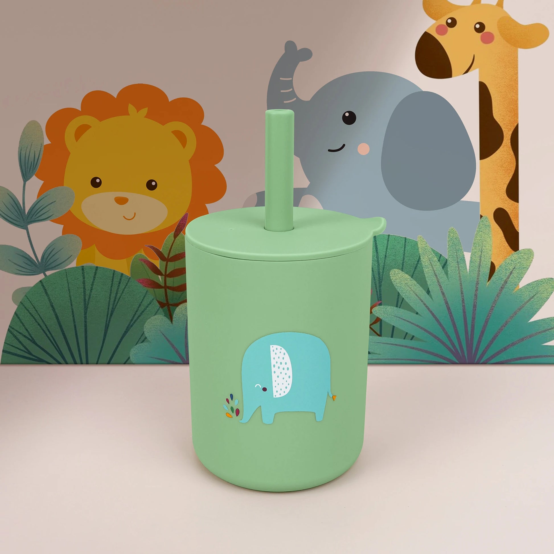 180Ml/6Ozsilicone Baby Feeding Drinkware Straw Cup Kid Learning Feeding Bottle Leakproof Silicone Tableware Toddler Water Bottle