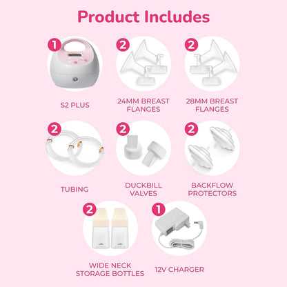- S2 plus Electric Breast Milk Pump for Baby Feeding - Convenient Breast Feeding Support