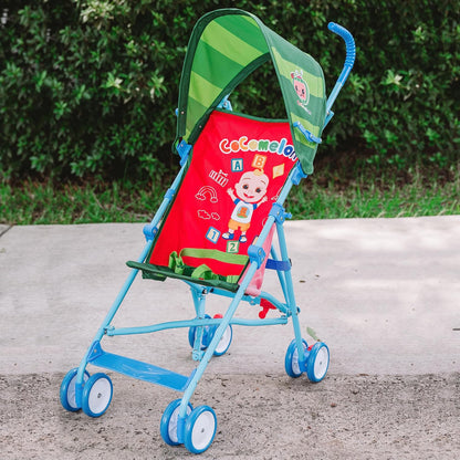 Sunny Days Entertainment  Official Umbrella Stroller with Canopy - Red Travel Stroller for Newborns Toddlers and Kids, Large | Alloy Steel Frame, 3 Point Harness, Rear Locking Brakes, 8 Wheels, 33 Lb Capacity, 6-36 Months, Folds 43.75 X 7 X 5 In