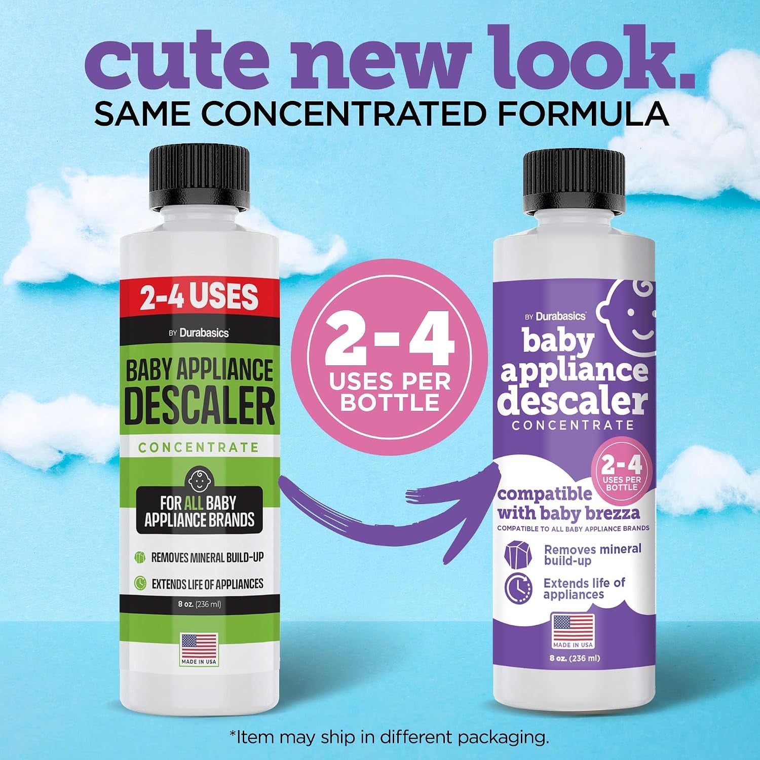 Baby Sterilizer Descaler, Compatible with Baby Brezza, 8 Oz 2 Pk | Citric Acid Formula; Odorless; Helps Remove Mineral Buildup; Made in USA; 2-Pack, 8 Oz Each