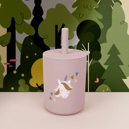 180Ml/6Ozsilicone Baby Feeding Drinkware Straw Cup Kid Learning Feeding Bottle Leakproof Silicone Tableware Toddler Water Bottle