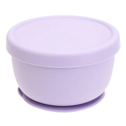 1PC Silicone Baby Feeding Bowl with Suction Cup Portable Food Storage Container with Lids Toddler Solid Self Feeding Tableware