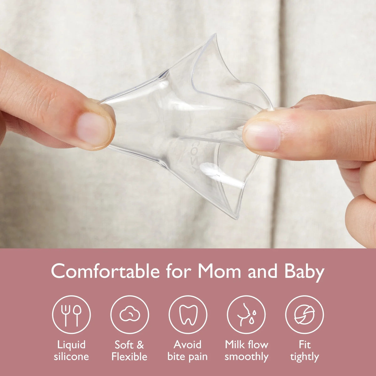 Contact Silicone Nipple Shields for Breastfeeding, Ultra-Thin & Super-Soft