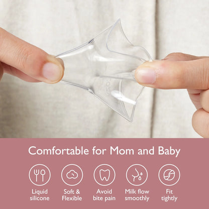 Contact Silicone Nipple Shields for Breastfeeding, Ultra-Thin & Super-Soft